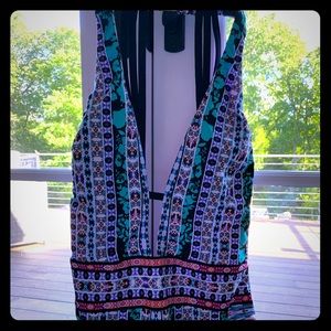 Nanette Lepore Kimono Patchwork One-piece